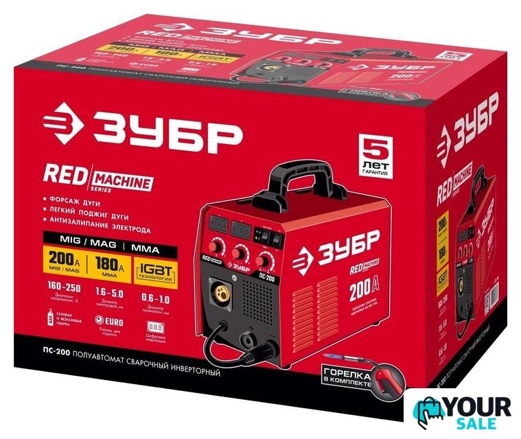 Сварочный инвертор Зубр ПС-200 - Изображение №7 — Интернет-магазин Your Sale