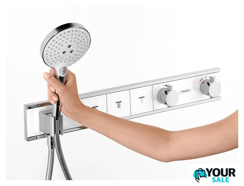 Смеситель Hansgrohe RainSelect 15357400 (белый/хром) - Изображение №8 — Интернет-магазин Your Sale