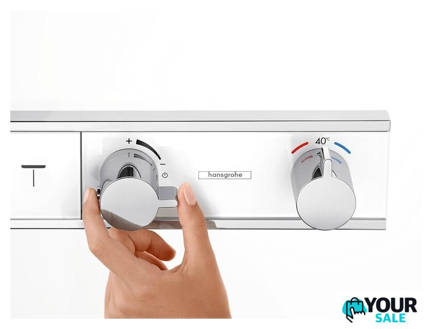 Смеситель Hansgrohe RainSelect 15357400 (белый/хром) - Изображение №6 — Интернет-магазин Your Sale