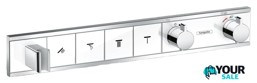 Смеситель Hansgrohe RainSelect 15357400 (белый/хром) - Изображение №1 — Интернет-магазин Your Sale