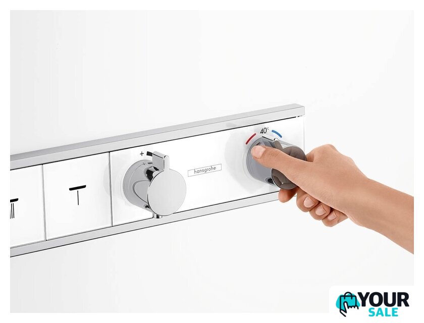 Смеситель Hansgrohe RainSelect 15357400 (белый/хром) - Изображение №9 — Интернет-магазин Your Sale