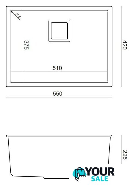 Кухонная мойка Quadron HQD5542U1-C1 - Изображение №4 — Интернет-магазин Your Sale