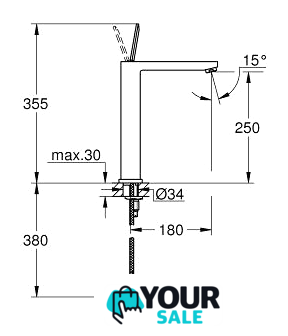 Смеситель Grohe Eurocube Joy 23661000 - Изображение №2 — Интернет-магазин Your Sale