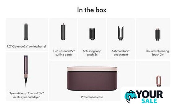 Фен-стайлер Dyson Airwrap Co-anda2x HS09 Straight+Wavy (евровилка, яшмовая слива) - Изображение №7 — Интернет-магазин Your Sale