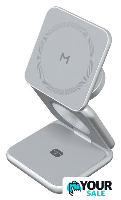 Беспроводное зарядное Magssory Fold Pro 3 в 1 WCH063 (серебристый) - Изображение №5 — Интернет-магазин Your Sale