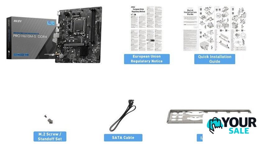 Материнская плата MSI Pro H610M-S DDR4 - Изображение №2 — Интернет-магазин Your Sale