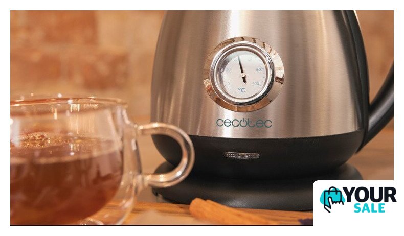 Электрический чайник Cecotec Thermosense 620 Retro Steel 0148 - Изображение №4 — Интернет-магазин Your Sale