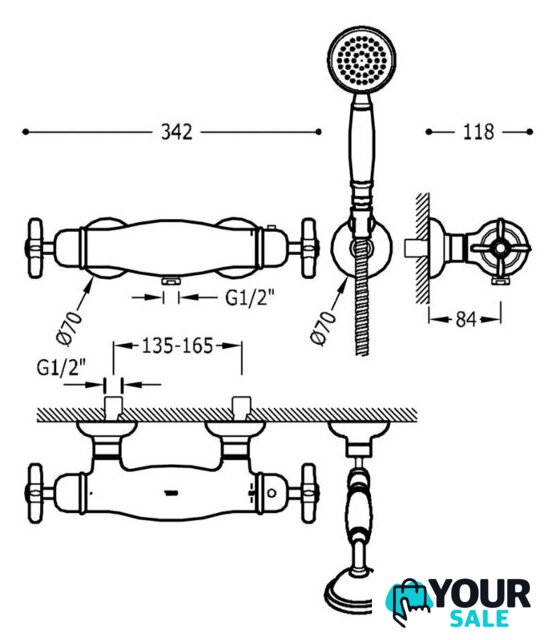 Смеситель Tres Classic 24216409AC - Изображение №2 — Интернет-магазин Your Sale