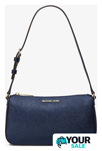Женская сумка Michael Kors Jet Set Medium Saffiano Leather Pochette (Navy) - Изображение №2 — Интернет-магазин Your Sale