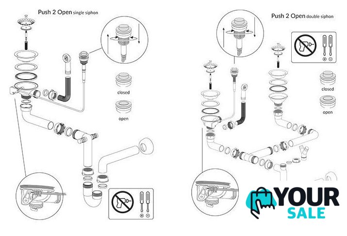 Кухонная мойка Quadron HCQE58650U1_PVDG1_P2O - Изображение №3 — Интернет-магазин Your Sale