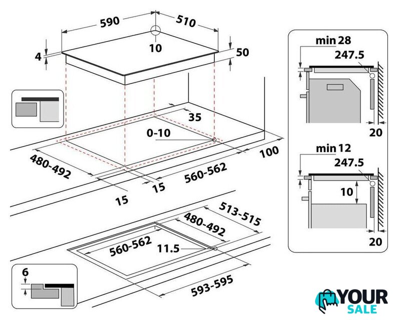 Варочная панель Whirlpool WLX6001DNF - Изображение №2 — Интернет-магазин Your Sale