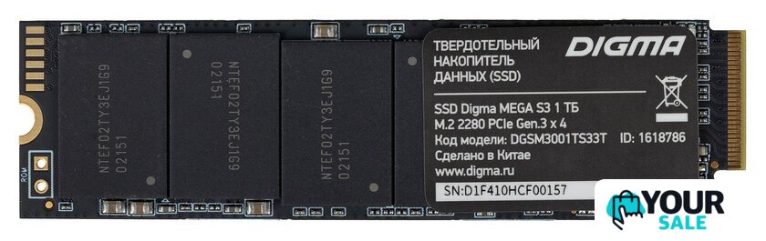 SSD Digma Mega S3 1TB DGSM3001TS33T - Изображение №1 — Интернет-магазин Your Sale