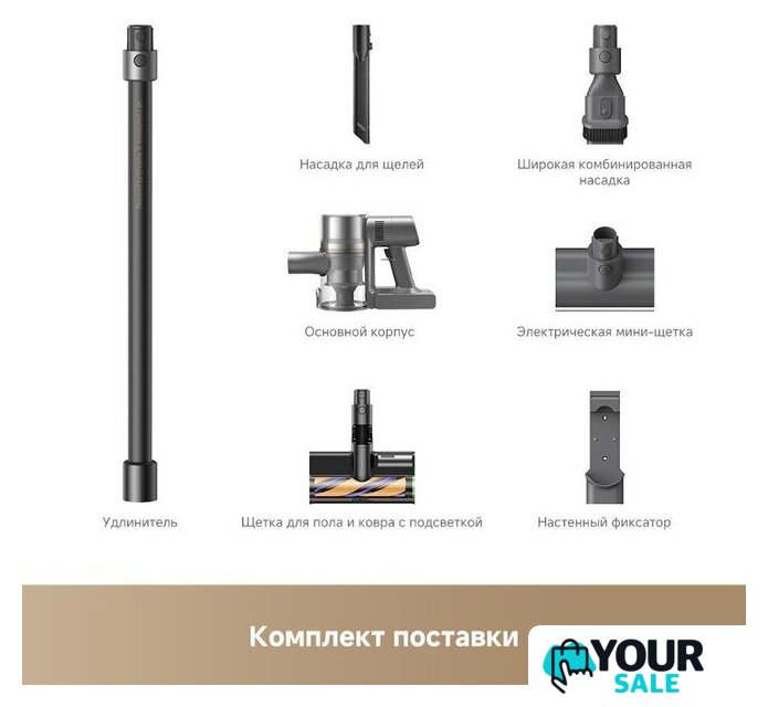 Пылесос Dreame Cordless Vacuum Cleaner R20 Essential VZV30A (евровилка, серый) - Изображение №17 — Интернет-магазин Your Sale