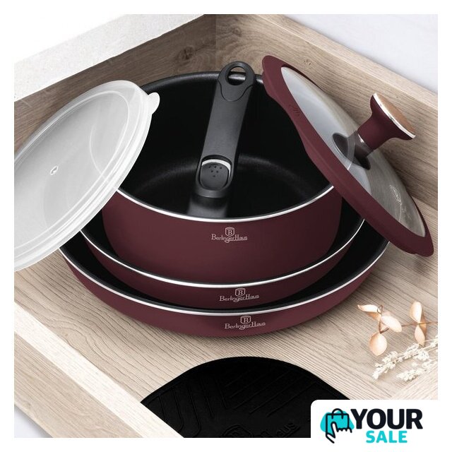 Набор кастрюль Berlinger Haus Leonardo Nordic Collection BH-8418 - Изображение №4 — Интернет-магазин Your Sale