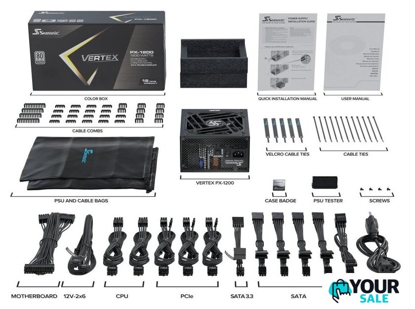 Блок питания Seasonic Vertex PX-1200 2024 12122PXAFS - Изображение №11 — Интернет-магазин Your Sale