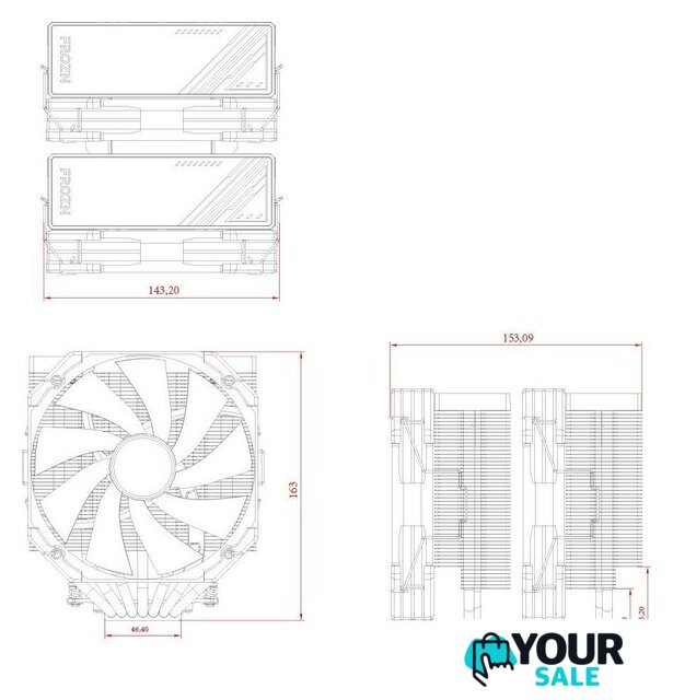 Кулер для процессора ID-Cooling Frozn A720 Black - Изображение №6 — Интернет-магазин Your Sale