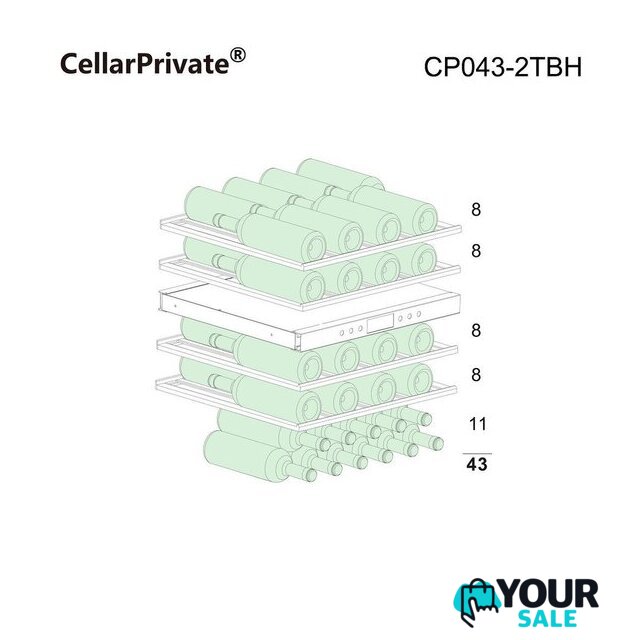 Винный шкаф Cellar Private CP043-2TBH со скрытой ручкой - Изображение №4 — Интернет-магазин Your Sale