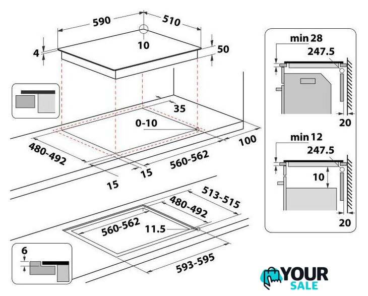 Варочная панель Whirlpool WTX6014DCF - Изображение №2 — Интернет-магазин Your Sale
