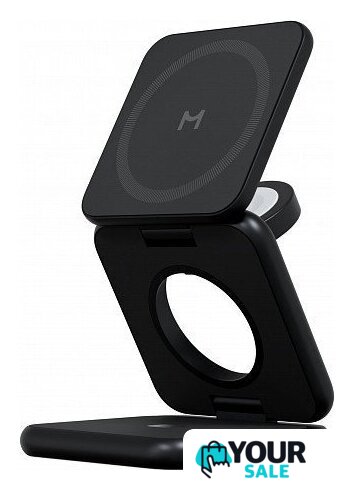 Беспроводное зарядное Magssory Fold Pro 3 в 1 WCH063 (черный) - Изображение №1 — Интернет-магазин Your Sale