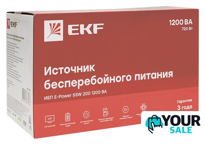 Источник бесперебойного питания EKF E-Power SSW 200 1200 ВА Proxima - Изображение №3 — Интернет-магазин Your Sale