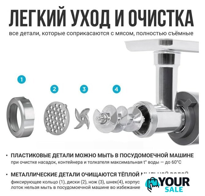 Мясорубка Tesler MG-2001 DC - Изображение №14 — Интернет-магазин Your Sale