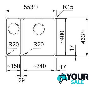 Кухонная мойка Franke Maris MRG 160-34-15 125.0740.839 (оникс) - Изображение №4 — Интернет-магазин Your Sale