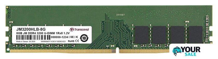 Оперативная память Transcend JetRam 8GB DDR4 PC4-25600 JM3200HLB-8G - Изображение №1 — Интернет-магазин Your Sale
