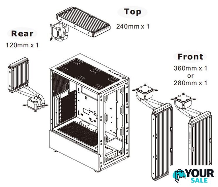 Корпус Thermaltake View 200 TG ARGB CA-1X3-00M1WN-00 - Изображение №10 — Интернет-магазин Your Sale