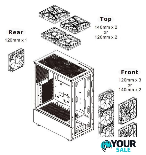 Корпус Thermaltake View 200 TG ARGB CA-1X3-00M1WN-00 - Изображение №11 — Интернет-магазин Your Sale
