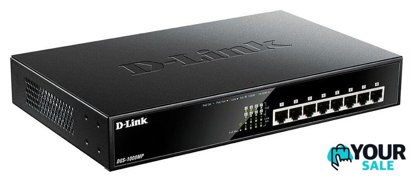 Неуправляемый коммутатор D-Link DGS-1008MP/B1A - Изображение №3 — Интернет-магазин Your Sale
