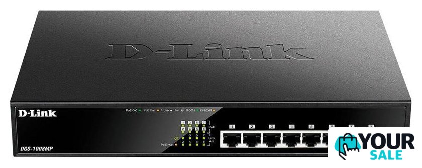 Неуправляемый коммутатор D-Link DGS-1008MP/B1A - Изображение №1 — Интернет-магазин Your Sale