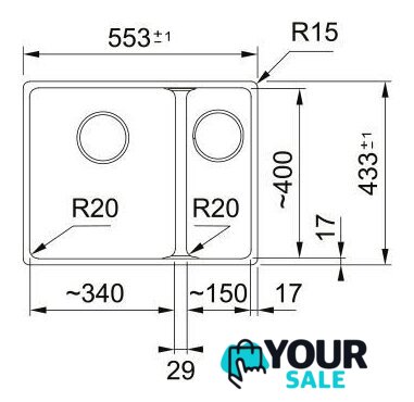 Кухонная мойка Franke Maris MRG 160-34-15 125.0740.840 (оникс) - Изображение №4 — Интернет-магазин Your Sale
