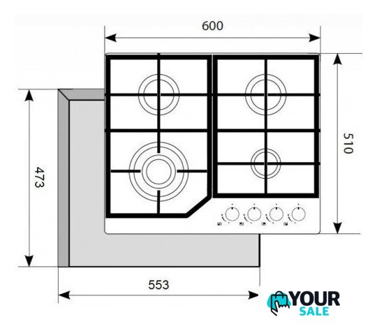 Варочная панель Akpo PGA 604 HGC-T WH - Изображение №3 — Интернет-магазин Your Sale