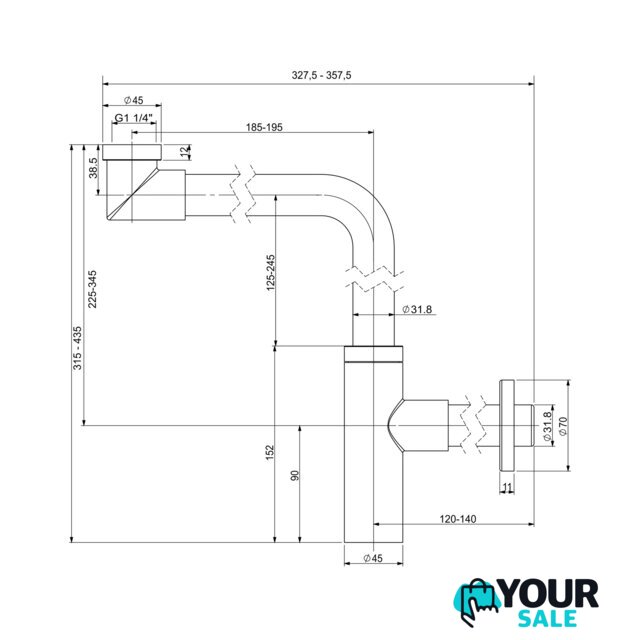 Сифон Wellsee Drainage System 182124000 (хром) - Изображение №7 — Интернет-магазин Your Sale