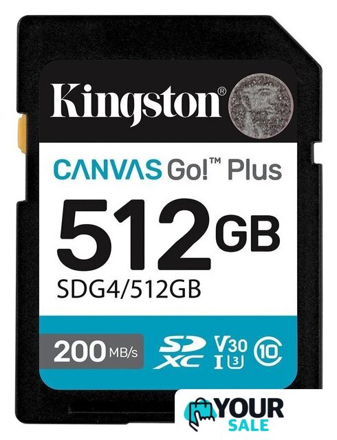 Карта памяти Kingston Canvas Go! Plus SDXC 512GB SDG4/512GB - Изображение №1 — Интернет-магазин Your Sale