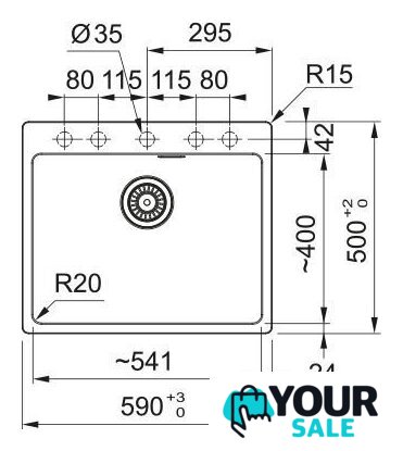 Кухонная мойка Franke Maris MRG 610-54 FTL 114.0737.998 (серый сланец) - Изображение №3 — Интернет-магазин Your Sale