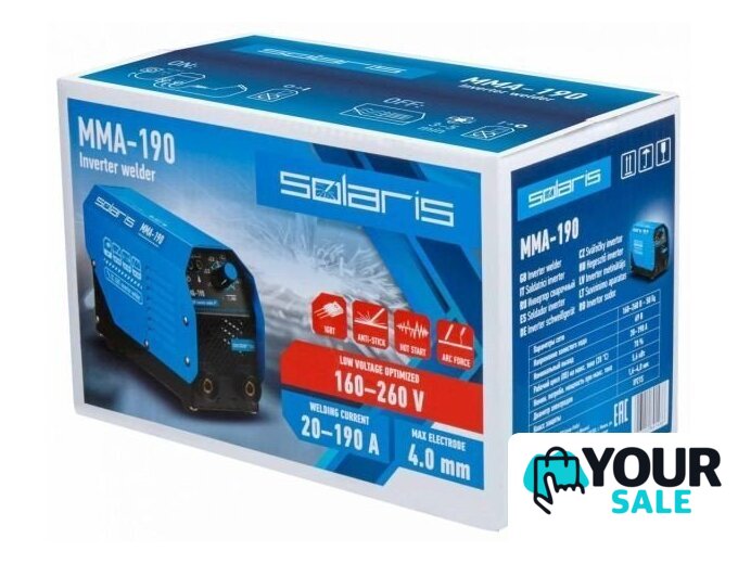 Сварочный инвертор Solaris MMA-190 - Изображение №5 — Интернет-магазин Your Sale