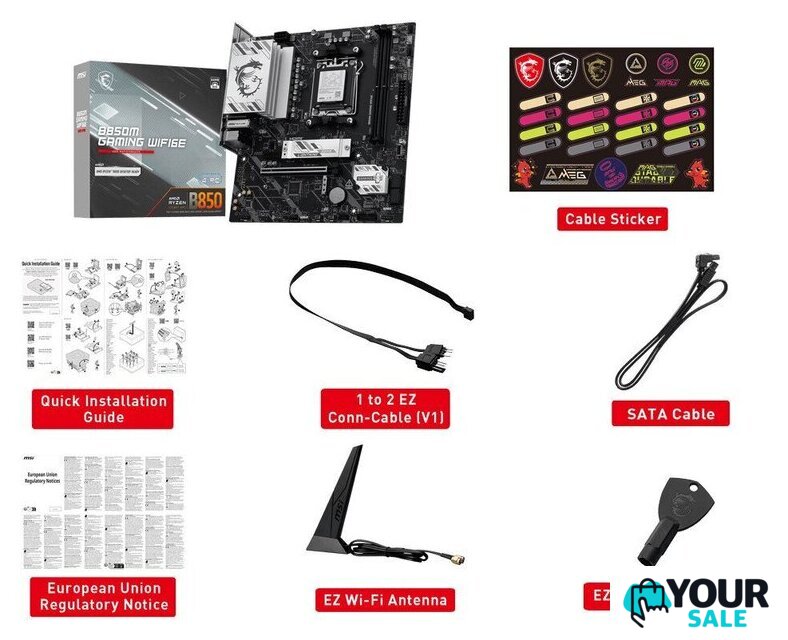 Материнская плата MSI B850M Gaming WiFi6E - Изображение №6 — Интернет-магазин Your Sale
