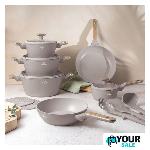 Набор кастрюль Berlinger Haus Taupe Nordic Collection BH-8344 - Изображение №2 — Интернет-магазин Your Sale