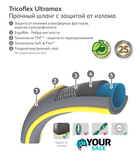 Шланг Hozelock Tricoflex Ultramax 116241 (1/2