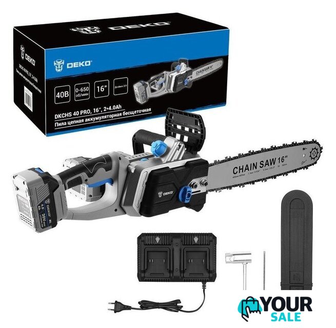 Аккумуляторная пила Deko DKCHS 40 PRO 083-2002 (с 2-мя АКБ) - Изображение №1 — Интернет-магазин Your Sale