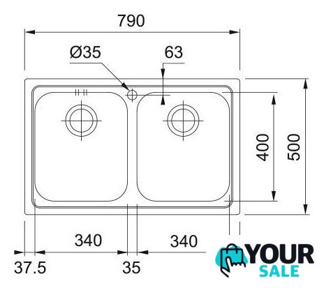 Кухонная мойка Franke Logica LLX 620-79 101.0153.289 - Изображение №3 — Интернет-магазин Your Sale