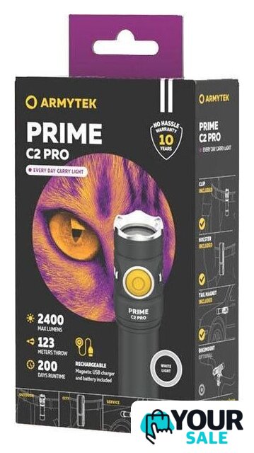 Фонарь Armytek Prime C2 Pro Magnet USB (теплый) - Изображение №4 — Интернет-магазин Your Sale