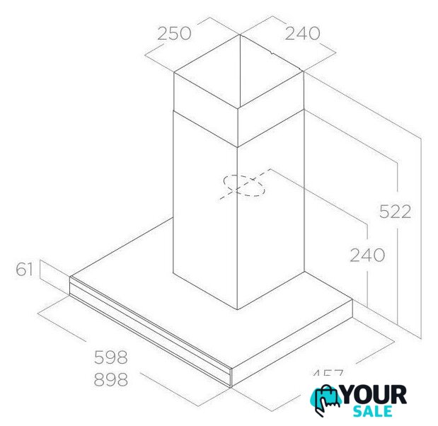 Кухонная вытяжка Elica Adele @ BLMAT/A/90 PRF0199699 - Изображение №3 — Интернет-магазин Your Sale