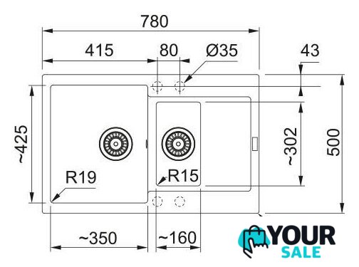 Кухонная мойка Franke Maris MRG 651-78 114.0741.200 (оникс) - Изображение №3 — Интернет-магазин Your Sale
