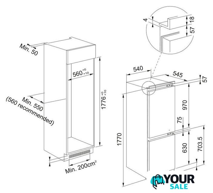 Холодильник Franke FCB 320 S NE E - Изображение №2 — Интернет-магазин Your Sale