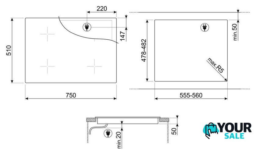 Варочная панель Smeg SI4742D - Изображение №5 — Интернет-магазин Your Sale