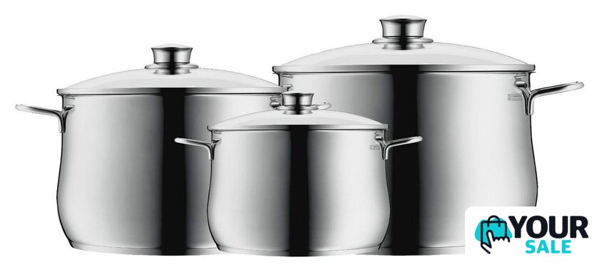 Набор кастрюль WMF Diadem Plus 0730036040 - Изображение №4 — Интернет-магазин Your Sale