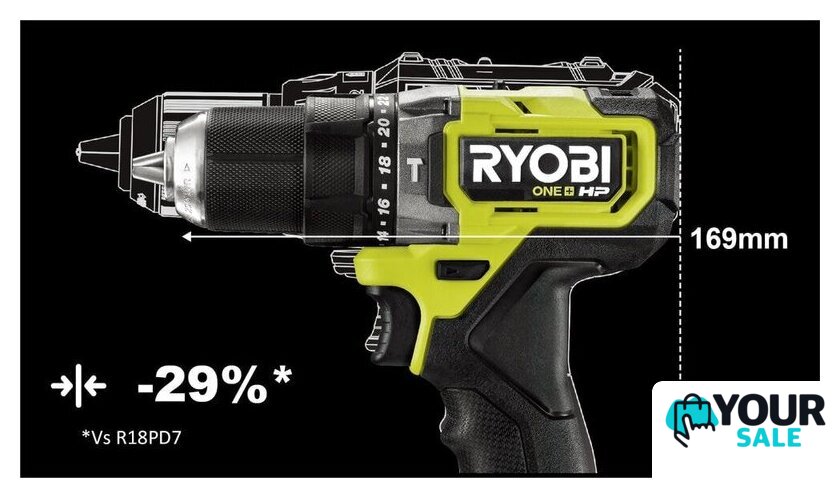 Ударная дрель-шуруповерт Ryobi HP RPD18C-220S 5133004982 (с 2-мя АКБ 2 Ah, сумка) - Изображение №4 — Интернет-магазин Your Sale