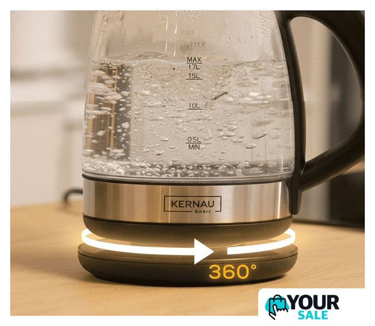 Электрический чайник Kernau BKSK 180 TG - Изображение №4 — Интернет-магазин Your Sale